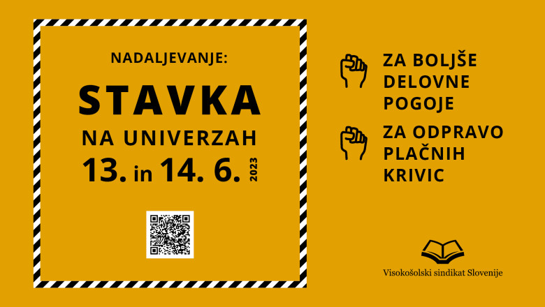 Stavka na univerzah bo potekala 13. in 14. 6.