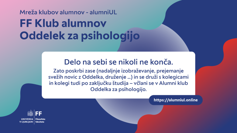FF Klub alumnov Oddelka za psihologijo - Vabilo
